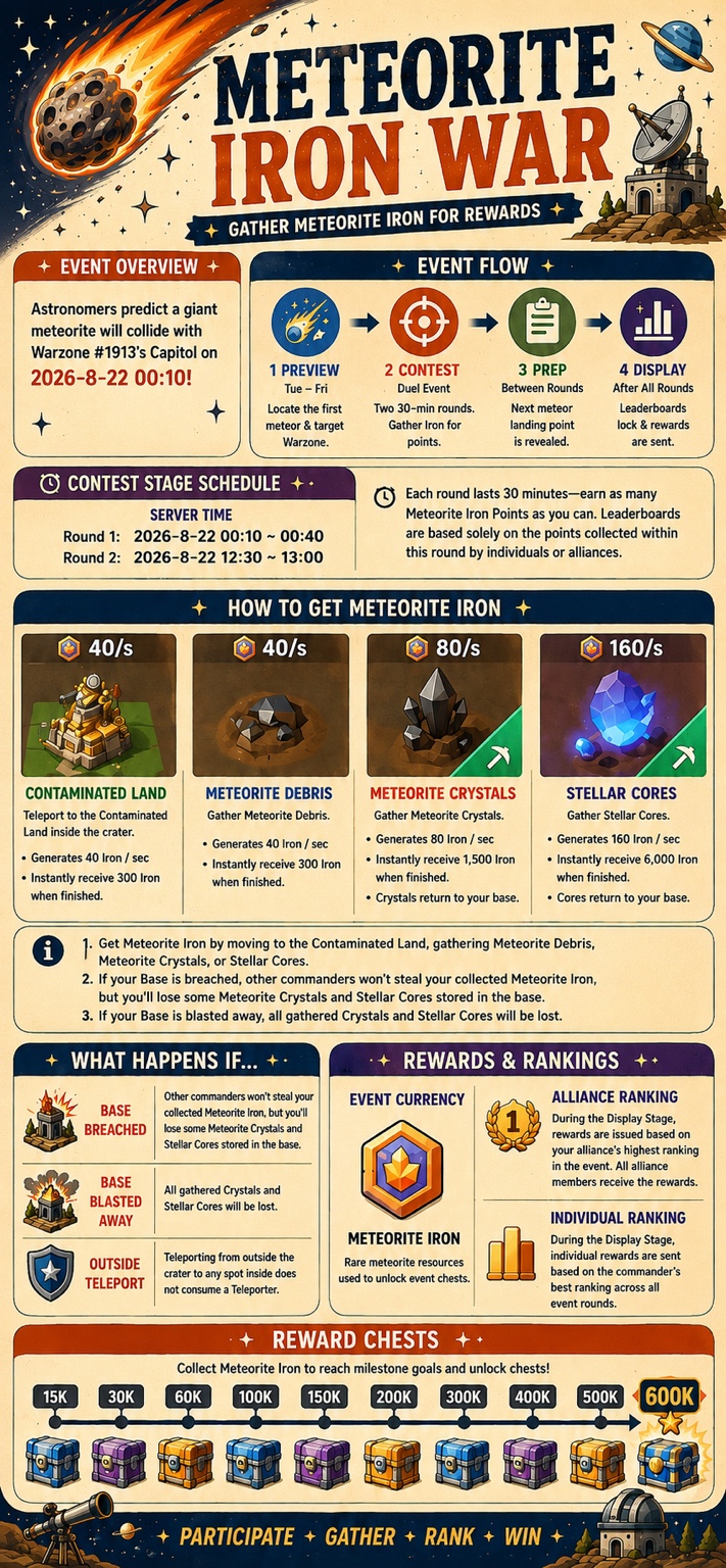 Meteorite Iron War detailed infographic